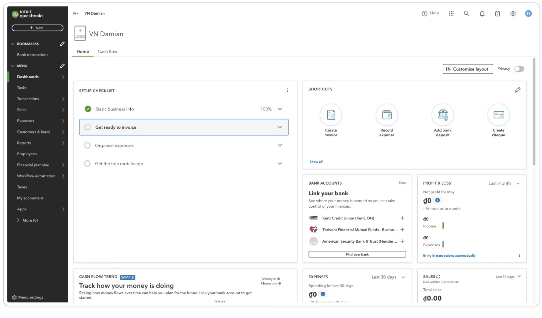 QuickBooks Online screenshot 1 of 3
